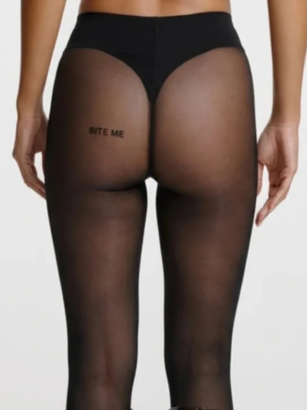 Saint Sass Statement tights: Bite Me